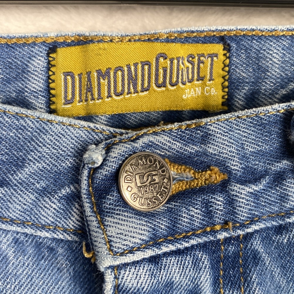 Diamond Gusset Mens Jeans Denim Blue 33x29 33 X 29 Cotton Made USA Vintage Work - Picture 4 of 10